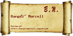 Bangó Marcell névjegykártya